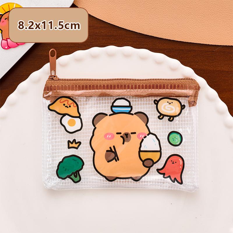 

Мультяшная капибара Мини-кошелек Zero для женщин Легкий Модный Портативный Сумка для хранения помады и наушников Милый кошелек для монет