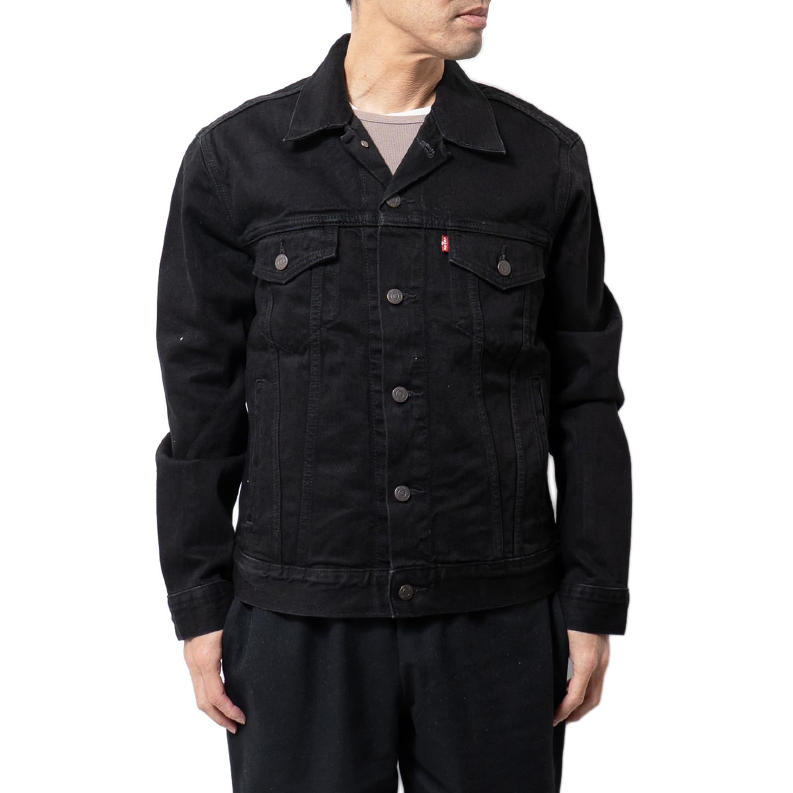 Levi s 72334 The Trucker Jacket men s denim jacket black denim (JP, Alphabet, L)