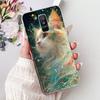 For Samsung Galaxy A6 Plus 2018 Phone Case On Samsung A6+ (2018) A6 A600F A605G Elegant Floral Cat Soft Silicone Clear TPU Cases