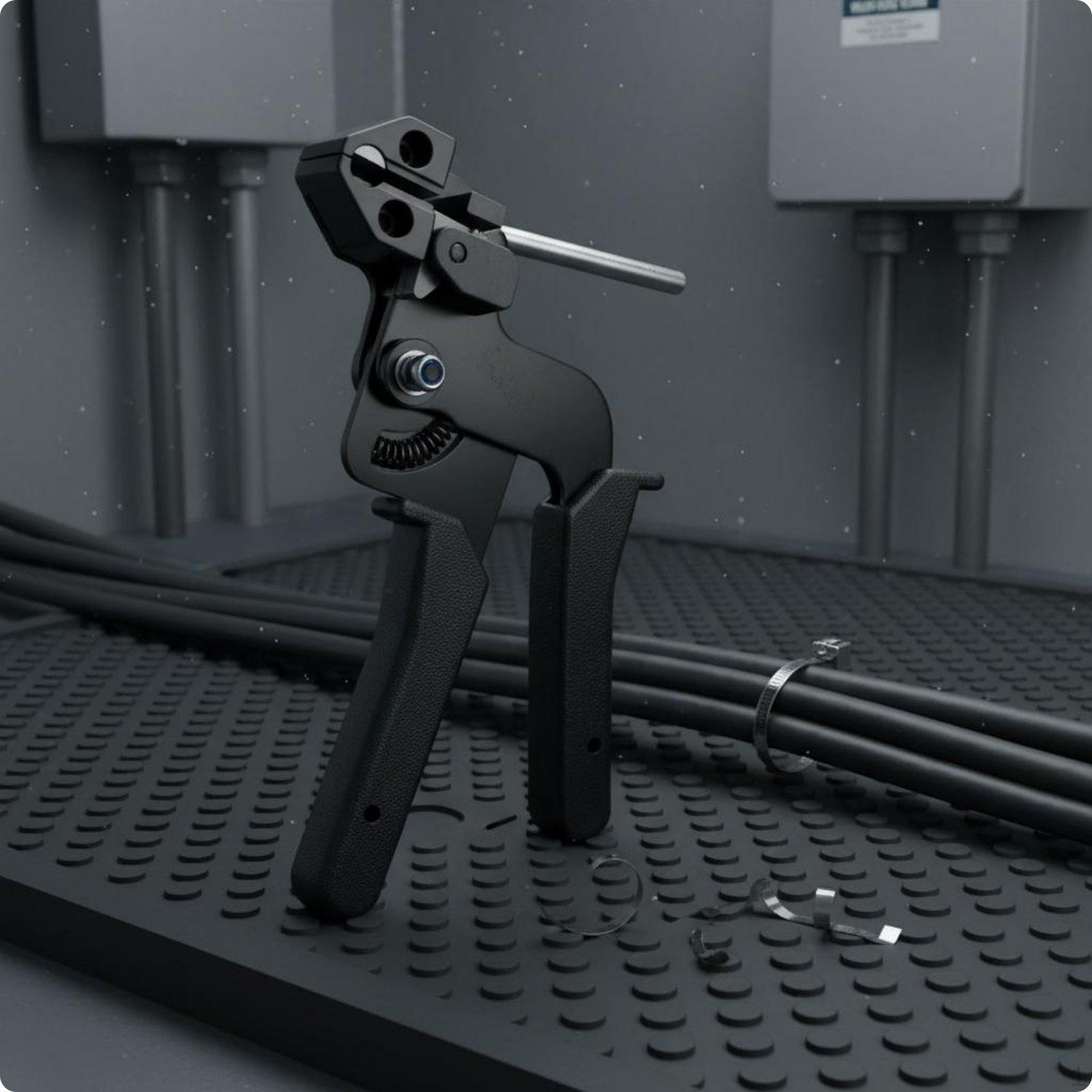 Stainless Steel Cable Tie Plier Self Locking Tensioning Tool Heavy Duty Strap Tensioner