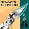 Stainless Steel Toenail Clipper Portable Cuticle Scissors Thick Nail Clipper  For Men & Women