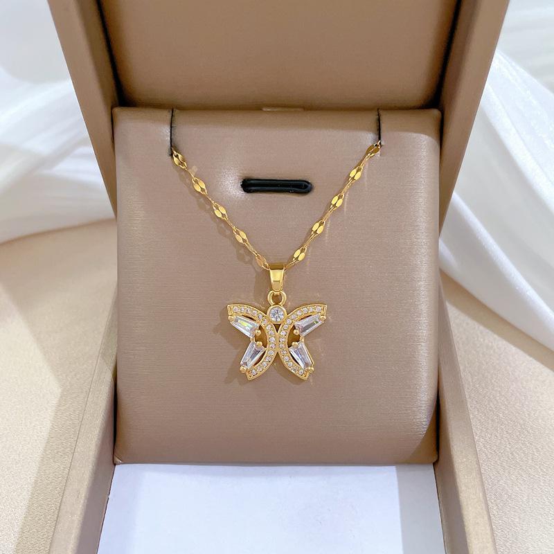 Personalized Niche Design Temperament Smart Shining Necklace Women, Simple Luck Pendant