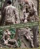 Camouflage Clothes Top and Bottom Set BDU Honeycomb Camouflage Jacket Pants Military Survival Game Combat Clothes [GUN FREAK] (Highlander Khaki, XS)