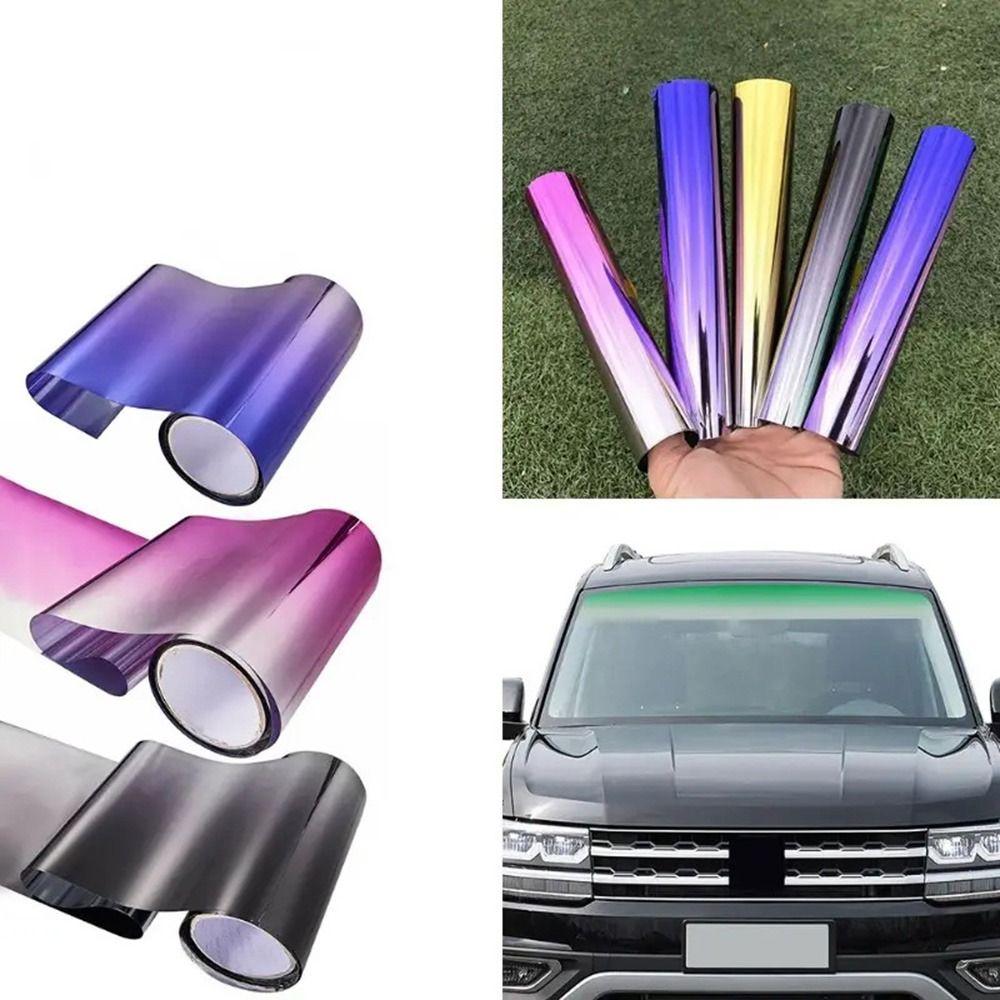 Película anti-UV para para-brisa dianteiro de carro, película solar para janela de carro, acessórios de decoração para carro