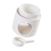 Elegant Cylinder Ceramics Oil Burners and Aromas Lamp with Removable Bowl Tealight Spoon for Essential Oil and Wax Melts