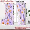 Flat Printing Curtains Without Rod Floral Lavender Daisy Design Valentine Is Day Festival Creative Set Of 2 Made Polyester