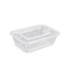Disposable Rectangular Plastic Meal Box with Lid