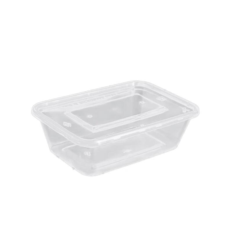 Disposable Rectangular Plastic Meal Box with Lid