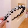 Non-slip Rhinestone Headbands Solid Wave Hairbands for Women Girls Bezel Hair Hoop Ladies Boutique Hair Accessories