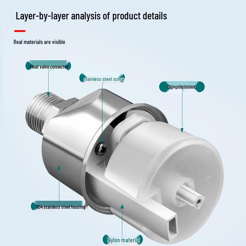 304 Stainless Steel Top Inlet Float Valve with Wide Bracket