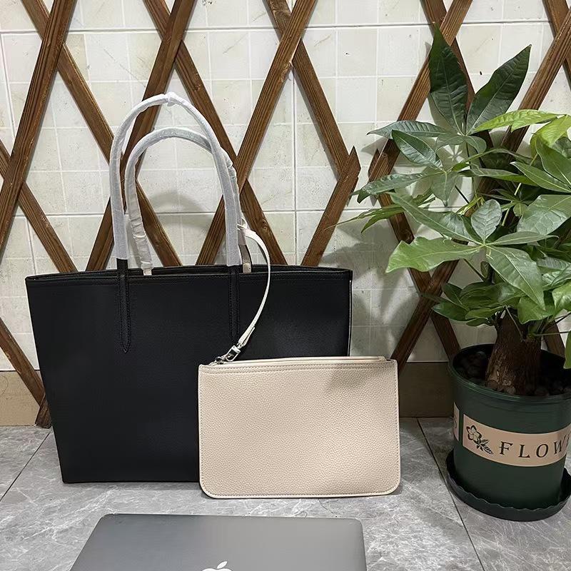 French Crocodile Women's Color Block Large Capacity Tote Bag - Fashionable and Simple Shoulder Handbag.