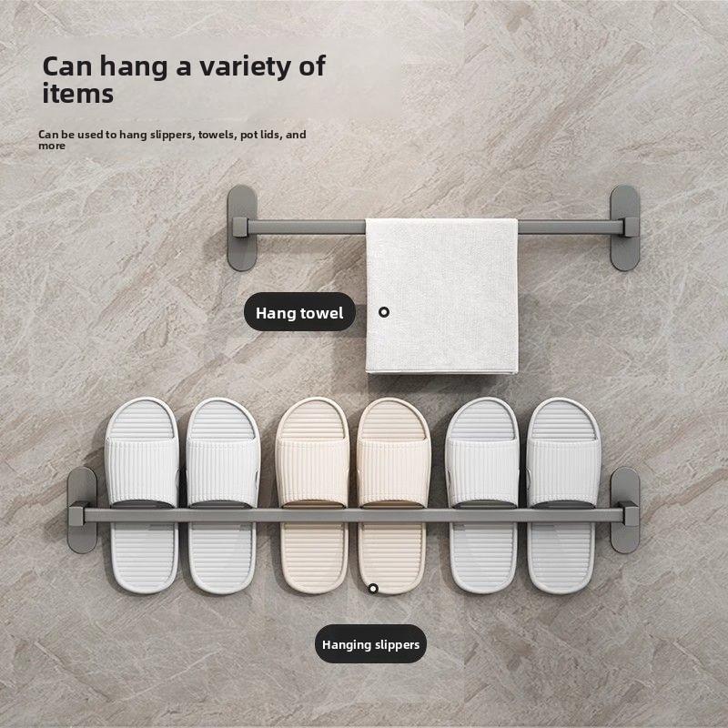 Modern Minimalist Wallmounted Bathroom Shoe Rack With Water Drainage For Home Organization