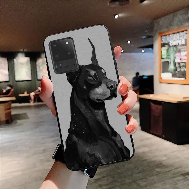 

Чехол для телефона с изображением таксы и добермана для Samsung S20 lite S21 S10 S9 plus для Redmi Note8 9pro для Huawei Y6 Y7 prime 2019