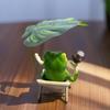 Frosch Liegestuhl Ornament: Entspannte Deko für Schreibtisch, Wohnzimmer, Balkon & Gärten