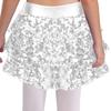Mädchen Glänzende Pailletten Tanzshorts Gestuftes Rüschenrock-Design Metallic Elastischer Bund Culottes