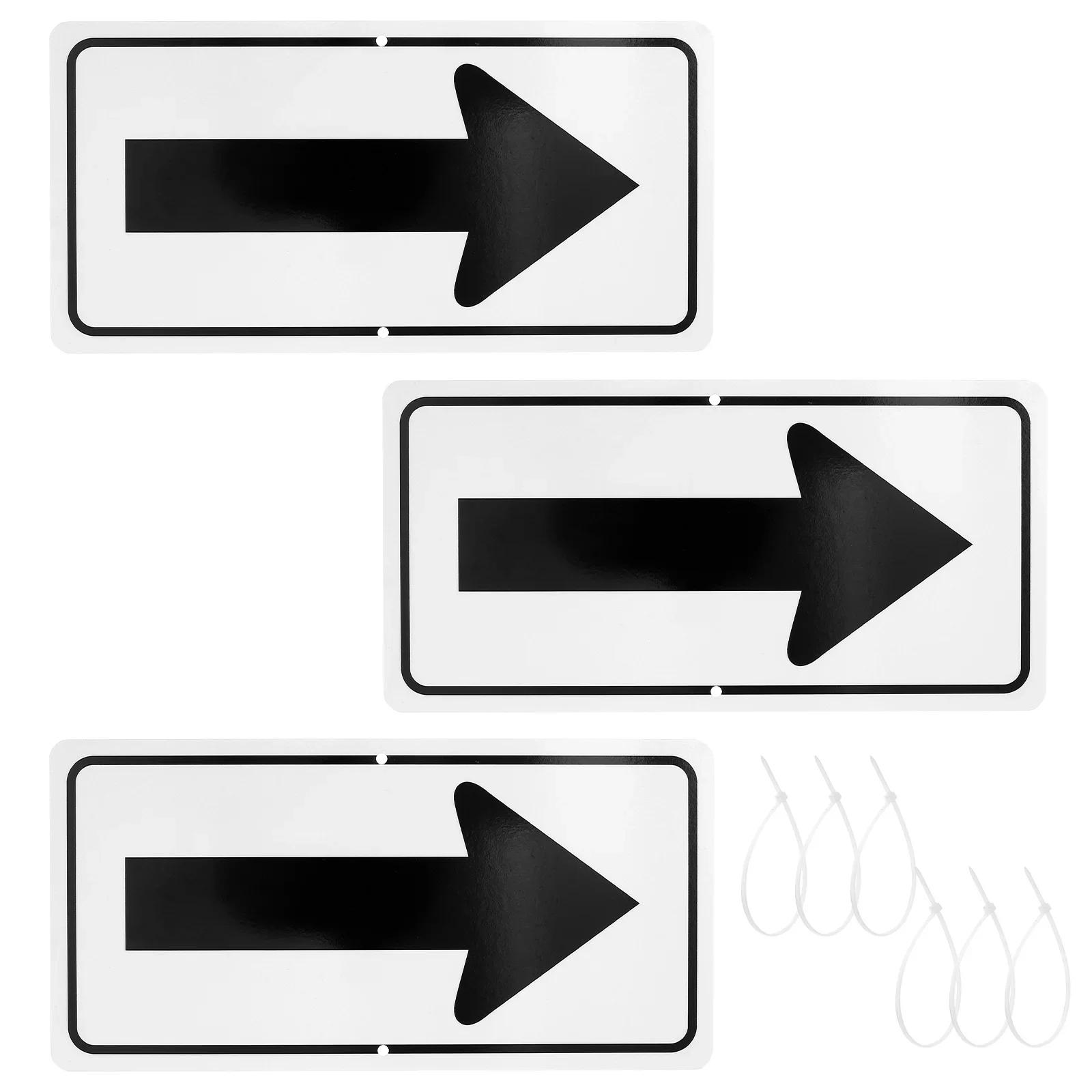 Reflective Arrow Signs Solid Reflective Directional Sign Versatile Easy to Install Aluminum Reflective Directional Sign for Road