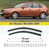 3PCS Car Wiper for Mazda 3 BK 2003-2009 2008 2007 Front Rear Windshield Windscreen Wiper Blade Rubber Accessories 21"+19"+14"