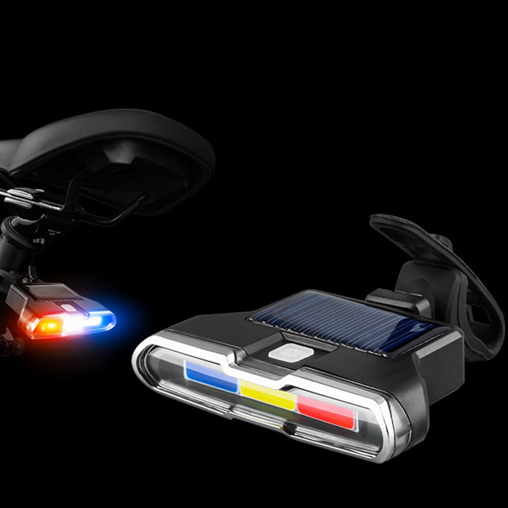 Solar Bicycle Rear Light Waterproof Bicycle Tail Lamp LED Bike Taillight MTB Bicycle Tail Lamp Waterproof Flashlight For Bicycle
