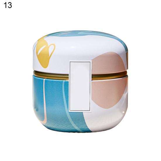 Tea Holding Jar Wide Application Bright-colored Multicolor Attractive Sturdy Anti-cracking Chocolate Can for Home