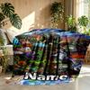 Custom Name Personalized Plants vs. Zombies Print Blanket, Home Decor, Bedroom, Sofa, Camping, Couch, Gifts for Birthday Christmas