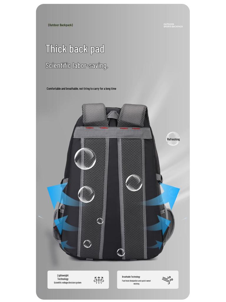 Adjustable Trekking Poles & Large Capacity Hiking Backpack with Waist Support, Multifunctional for Outdoor Camping and Mountaineering.