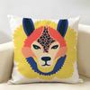 Abstract Floral Animal Fashion Cushion Cover Natural Linen Organic Fabric DoubleSided Printing Room Sofa Decor Pillow Case