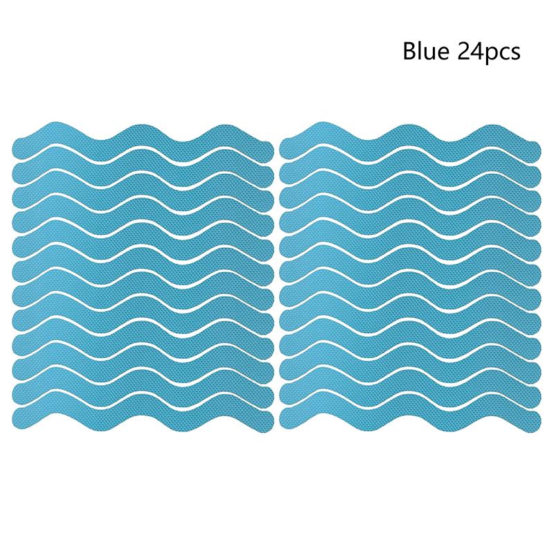 New 24pcs/Package Transparent Anti-Slip Stickers For Bathroom Floor And Shower - Bathtub Floor Safety Anti-Slip Strips