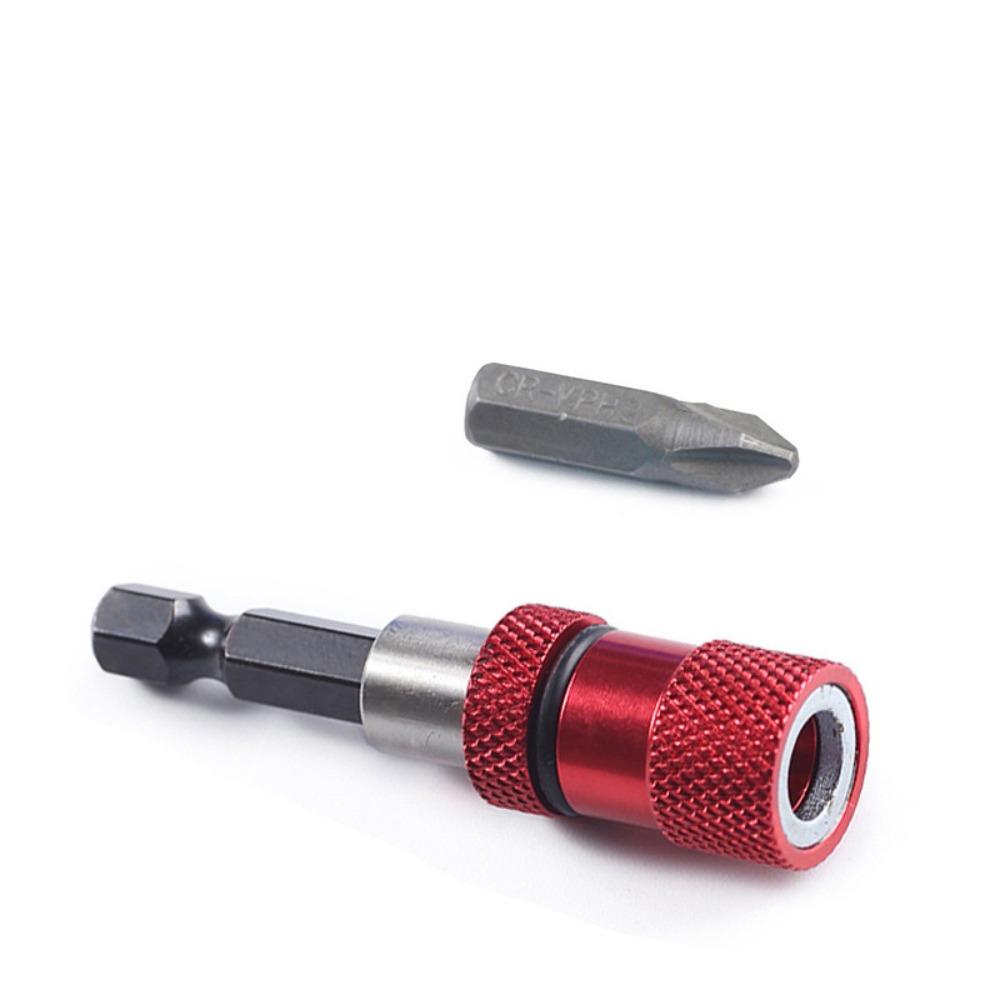 

Portable Adjustable Screwdriver Bit Holder Steel with Magnetic Bit Extension Bar Hex Shank High Hardness Bit Connecting Rod червоний