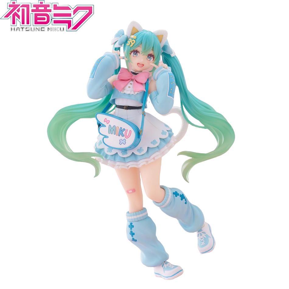 Hatsune Miku Modell Anime Mädchen Figuren Mode Schick Stehende Haltung Figuren Auto Dekoration Puppe Kinderspielzeug Geburtstagsgeschenk