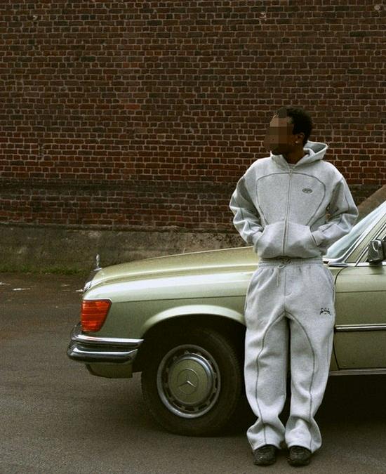 Trendiges Digitaldruck Unisex Streetwear Hoodie und Jogginghosen Set