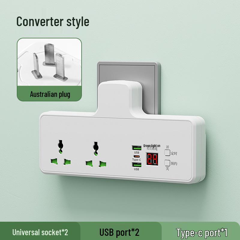 International Smart Timer Socket with Overcharge Protection (Hong Kong, Israel, South Korea, Russia, Europe, Australia Compatible).
