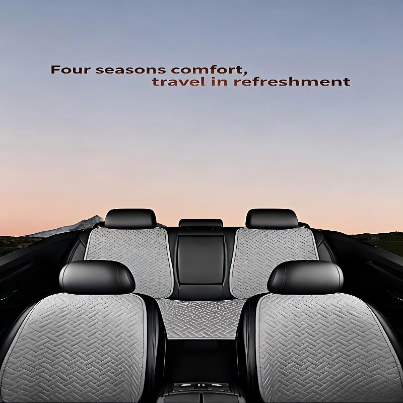 Linen Seat Covers For Car, Non-Slip Soft Breathable Car Seat Protector Universal Fit Most Automotive, Van, Suv, Trucks