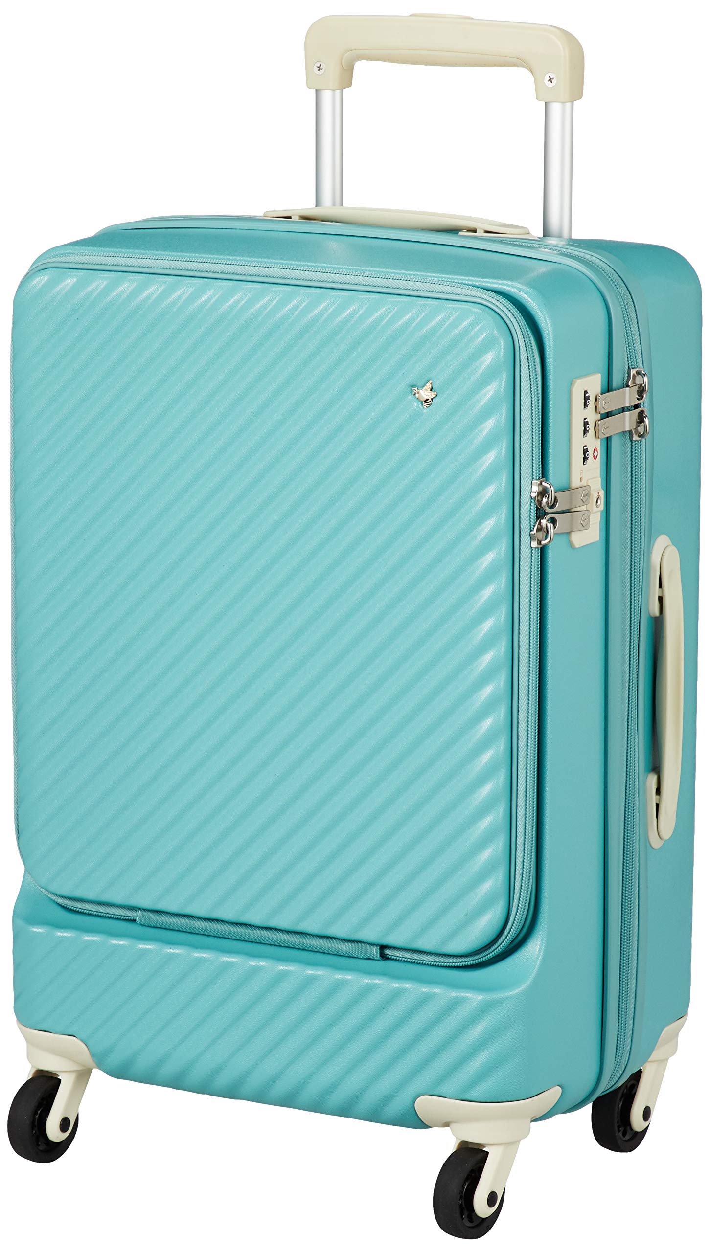 

Suitcase S size 1 night 2 days 2 nights 3 days 34L Front pocket Caster stopper Carry case Carry bag Mine 54 cm Blue Clover [Hunt] carry-on 3.3kg