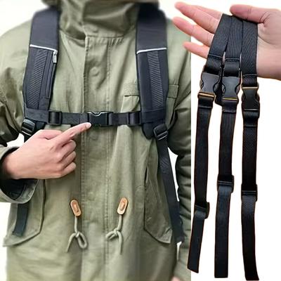 Rucksack Brusttasche Gurt Geschirr Verstellbarer Schultergurt für Tasche Camping Taktische Taschen Gurte für Rucksackzubehör