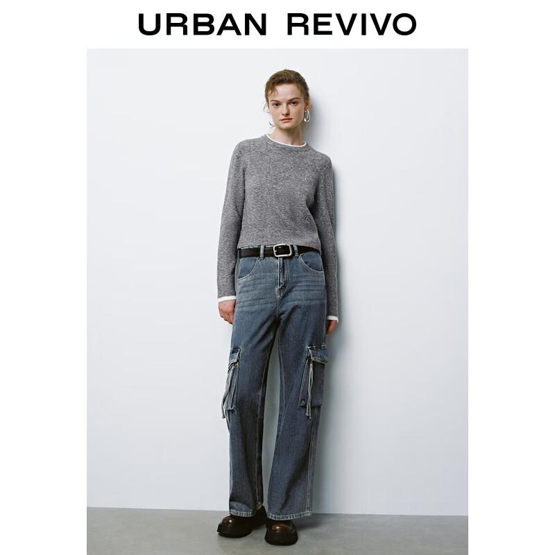 

Женские ретро рабочие хлопковые джинсовые длинные брюки 29