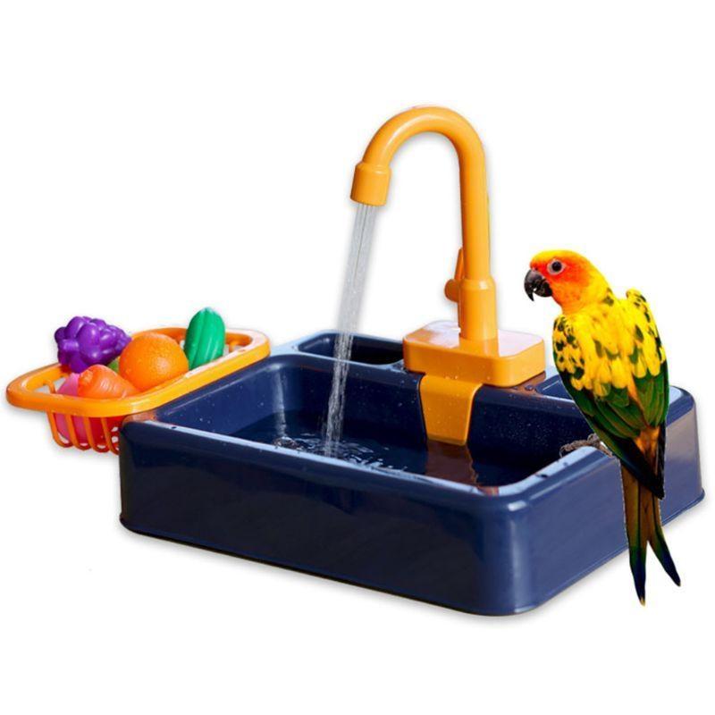 Bird Bath Cage Pet Multifunctional Water Bath Tub Bird Cage Accessory for Bath China Mainland