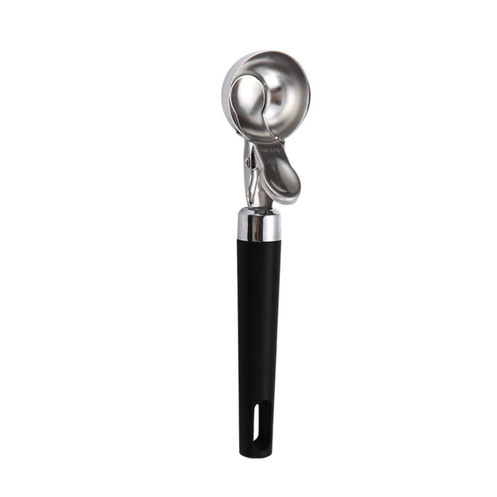 Press Trigger Design Ice Cream Scoop 304 Stainless Steel Ice Cream Digger Sundaes Scoop  Gelatos чёрный