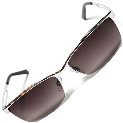 [Berkuto] Silver X Smoke Half Sunglasses, Eyeglasses, Fashion Glasses, Fashion Glasses, Men's, Women's, Round, Square, Transparent, Tinted, Small,