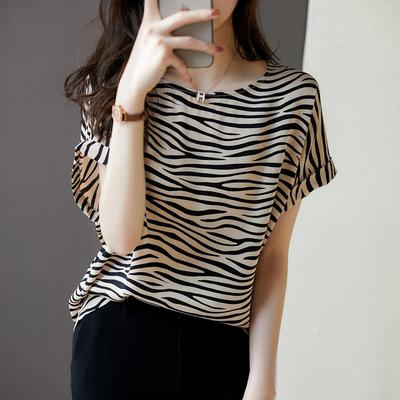 Striped T-shirt Women's Short-sleeved Summer New Korean Version Loose T-shirt Student Spring and Autumn Women's Top