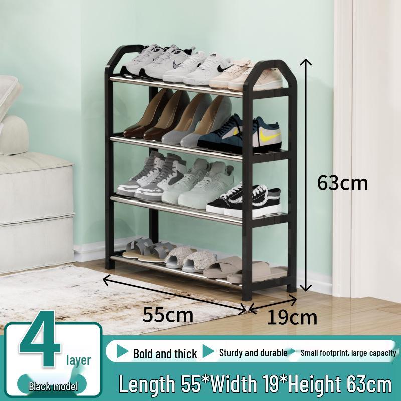 Elegant Multi-Level Metal Shoe Rack, Space-Saving and Economical Home Storage