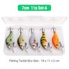 5pcs Floating Minnow Wobblers Fishing Lure Set 5cm/7cm/9cm Minnow Lures Hard Bait for Pike Crankbaits Fishing Tackle Box