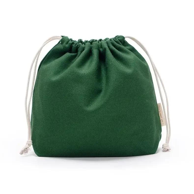 27*20cm Cotton Drawstring Storage Bag White Canvas Bags for Candy Gift Package Pouch Reusable Home Sundries Organize Bags