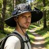 Men Hat Summer Outdoor Mountaineering Fishing Anti-UV Sun Hat with USB Solar Charging Built-in Fan Three Speed Settings Hiking Cooling Hat