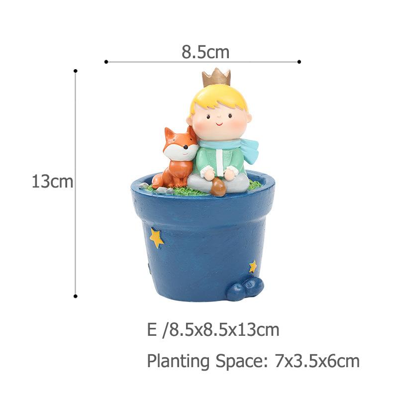 

Кашпо Prince Kid для суккулентов, кактусов, цветочный горшок для мини-бонсай, украшения для сада Fairy, украшение для домашнего стола