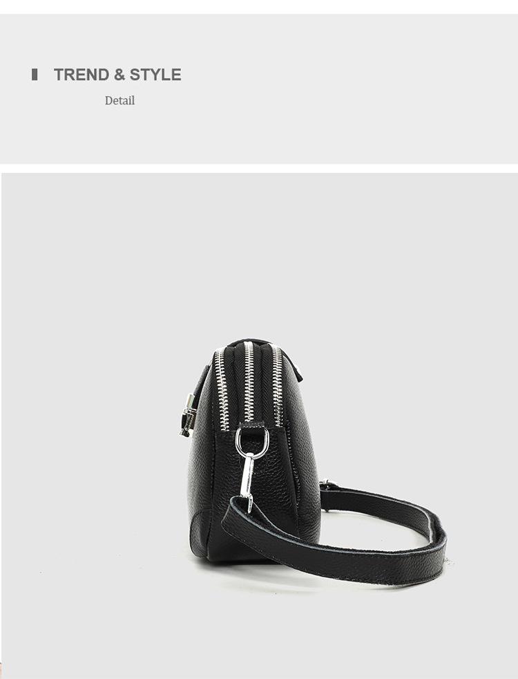 2024 New Fashion Women's Cowhide Lychee Grain Leather Crossbody Bag