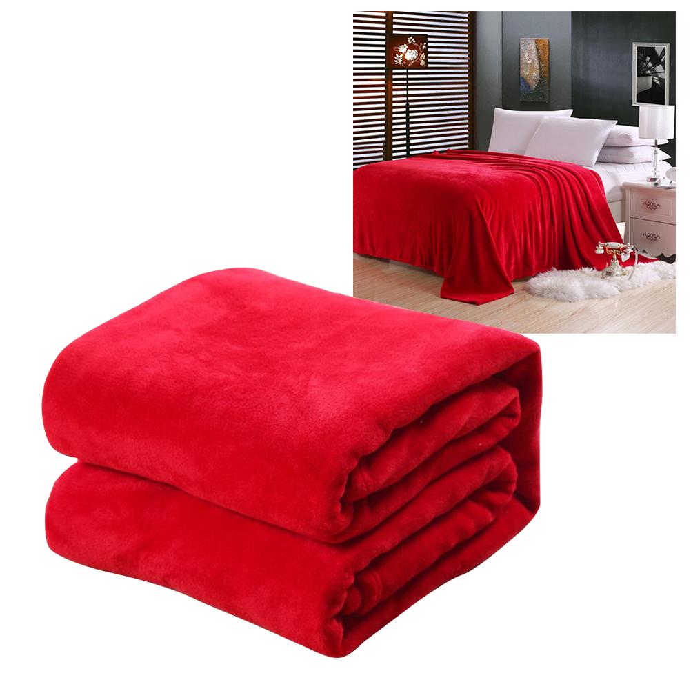 Pure Color Flannel Fleece Blanket Soft Thick Warm Couch Bed Throw Blanket Small Fleece Flannel Blacnket Bed Blankets Throw