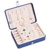 Portable PU Minimalist Jewelry Box for Studs and Rings - Multifunctional Storage Box