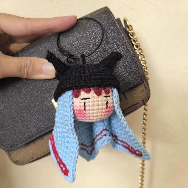 1 Set Croissant Hat Hands-On Gift Ornament G-Dragon Makes A Strong Return To Pink With Crochet Diy Material Bag Pendant Keychain