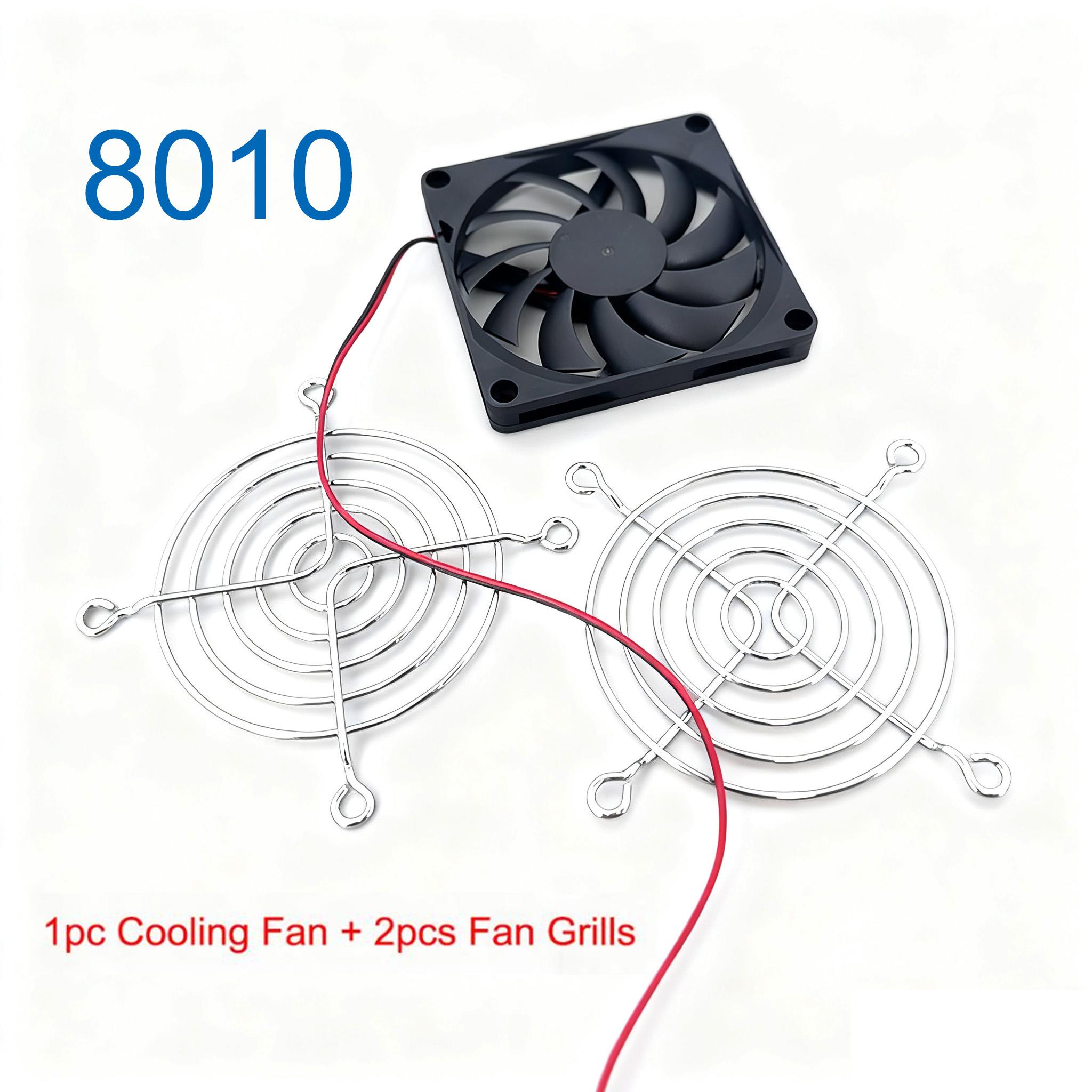 Cooling Fan with Fan Grills 80mm 5V 12V 24V 8010 8025 DC Brushless Cooling Fan For Computer mini Fan 8010 DC 5V