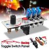 12V Racerbil Tenningsbryterpanel Motorstart På/Av Trykknapp LED Vippebryter